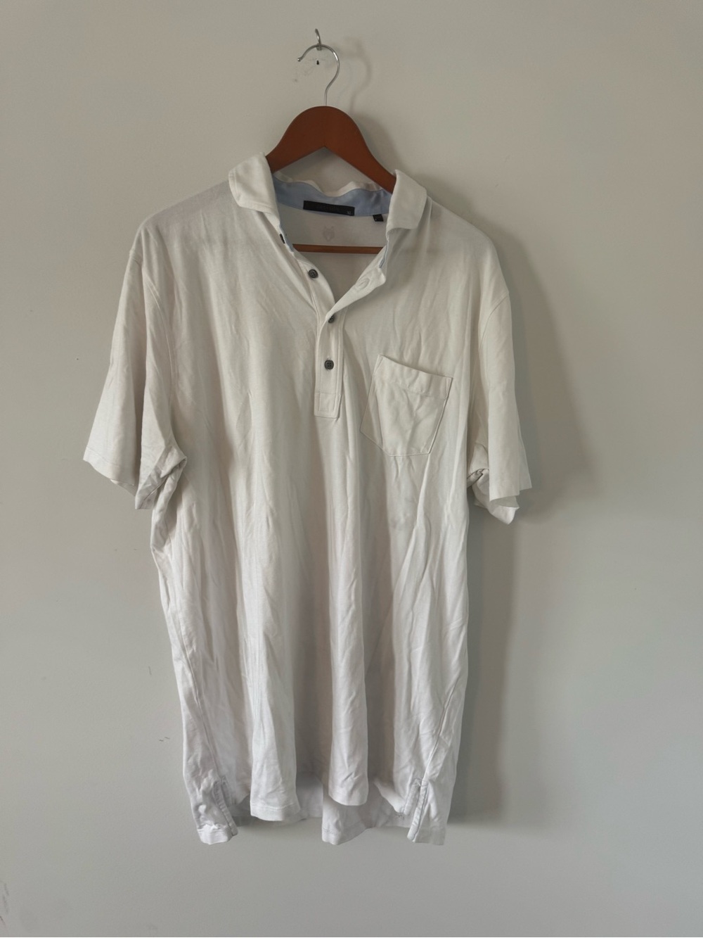 Greyson Pima Cotton/Modal Blend XL White Pocket Polo Shirt - Premium Golf Wear